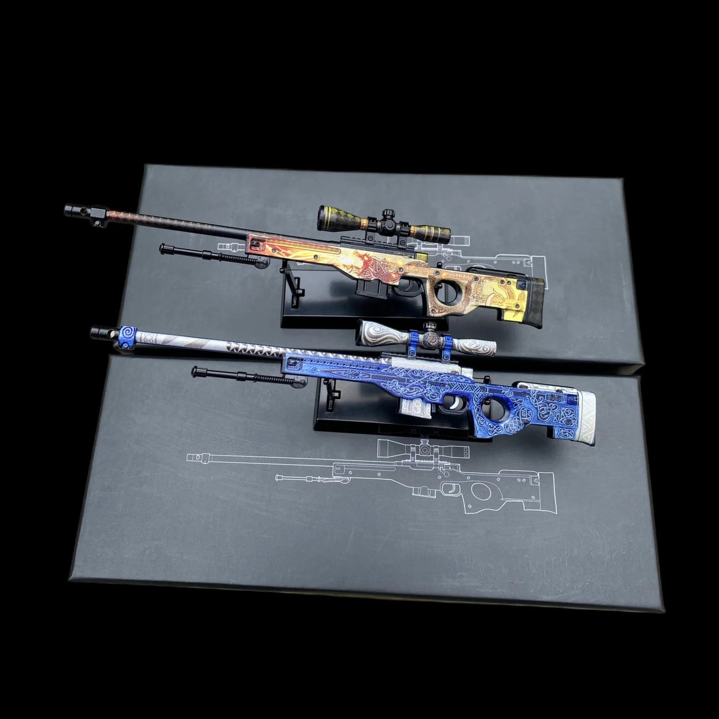 2x AWP Dragon Lore + Gungnir Bundle with 2 stands
