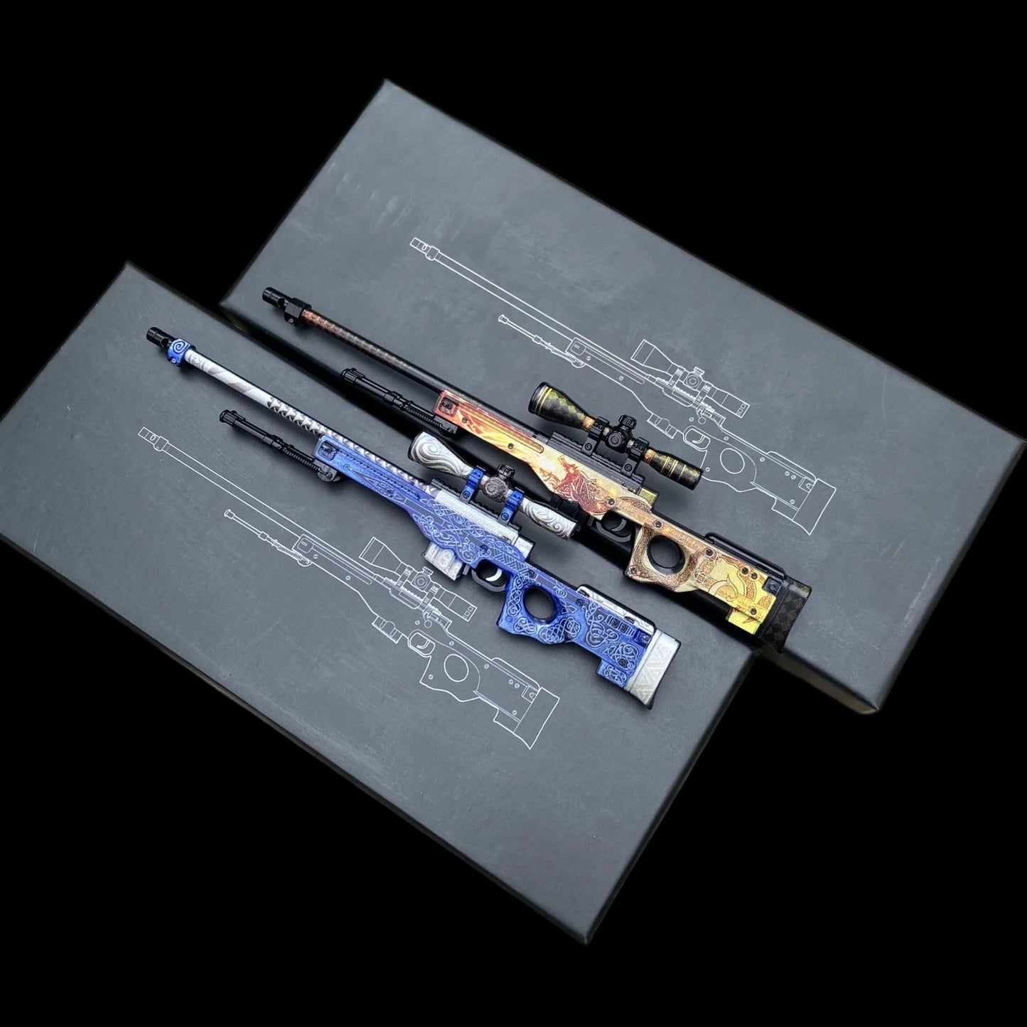 2x AWP Dragon Lore + Gungnir Bundle with 2 stands